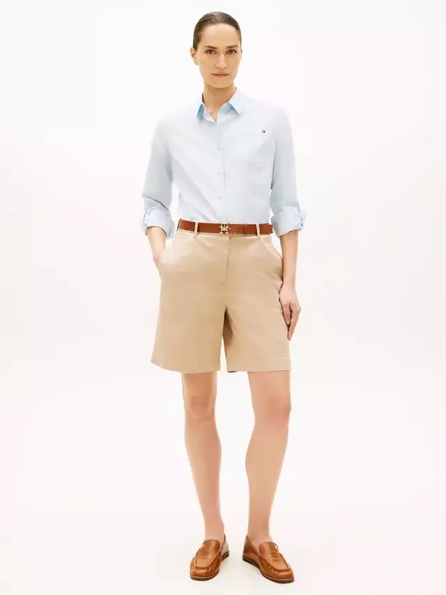 Коричневые шорты, окрашенные в готовом виде Tommy Hilfiger — фото 2