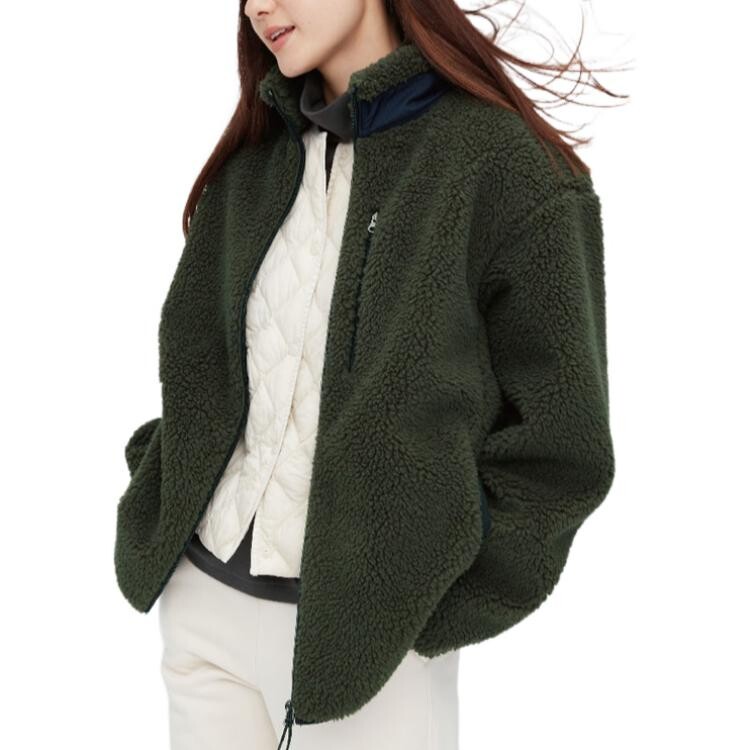 Флисовая куртка UNIQLO Unisex 2022 года, 56 оливковый — фото 3