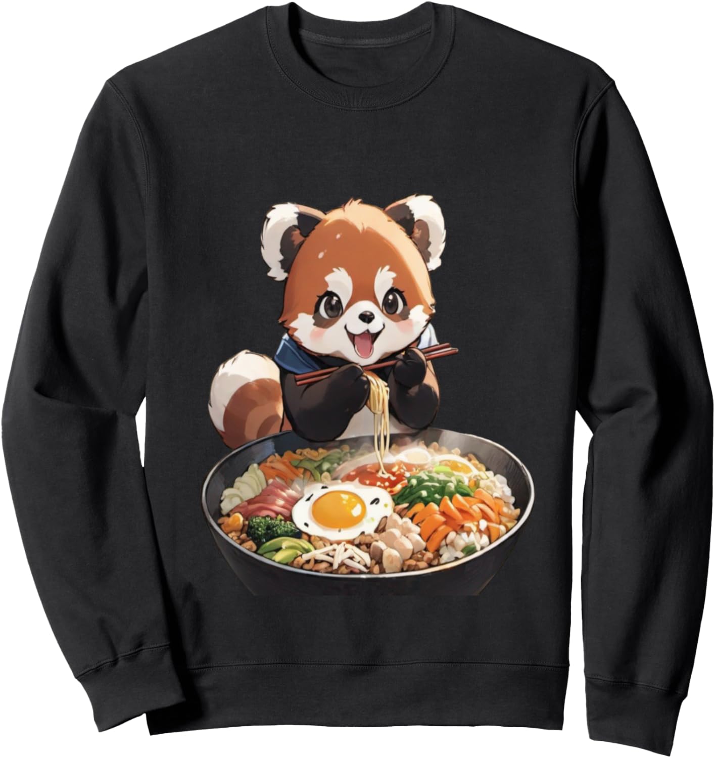 

Милая чиби-панда в образе красной панды, корейский обед, PanfurWare LLC, толстовка