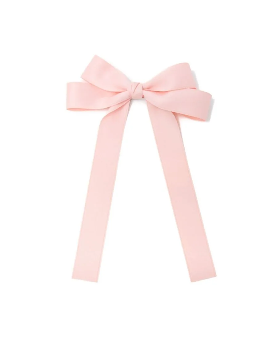 Классическая длинная ленточная заколка для бантика Puttisu, blush розовый