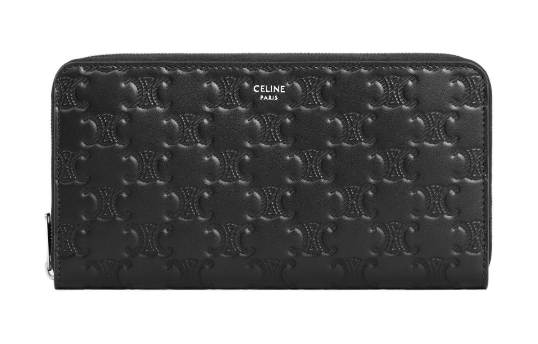 

CELINE Триумф Кожаный бумажник большой мужской черный
