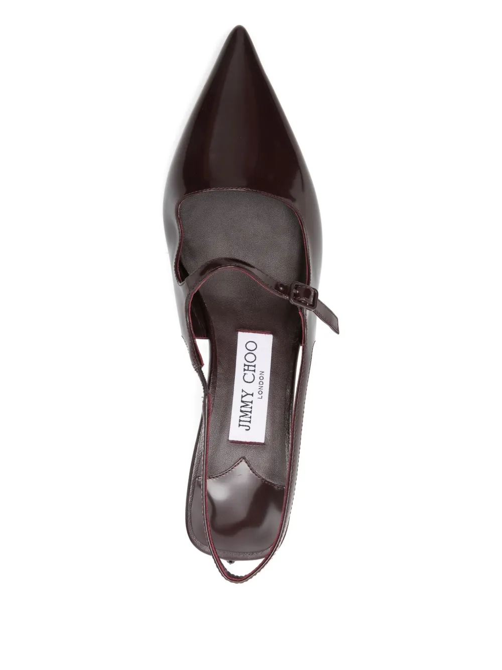 Туфли-лодочки с острым носком и пяткой 45 мм JIMMY CHOO, красный — фото 4