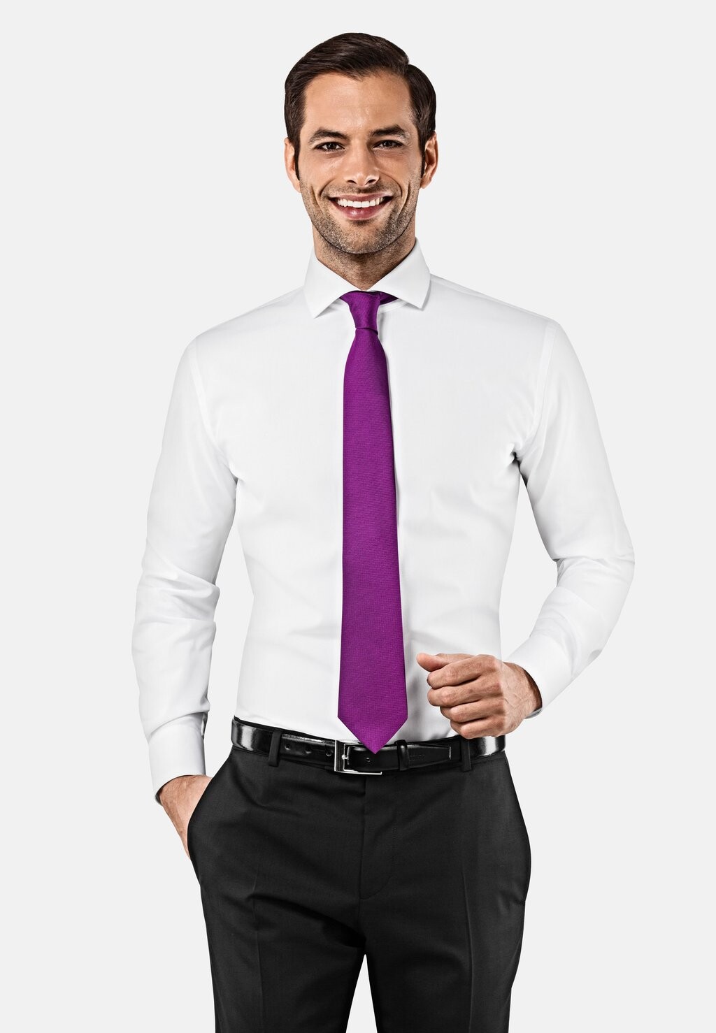 

Классическая рубашка Fitted Non Iron Cutaway Collar Vincenzo Boretti, цвет weiß