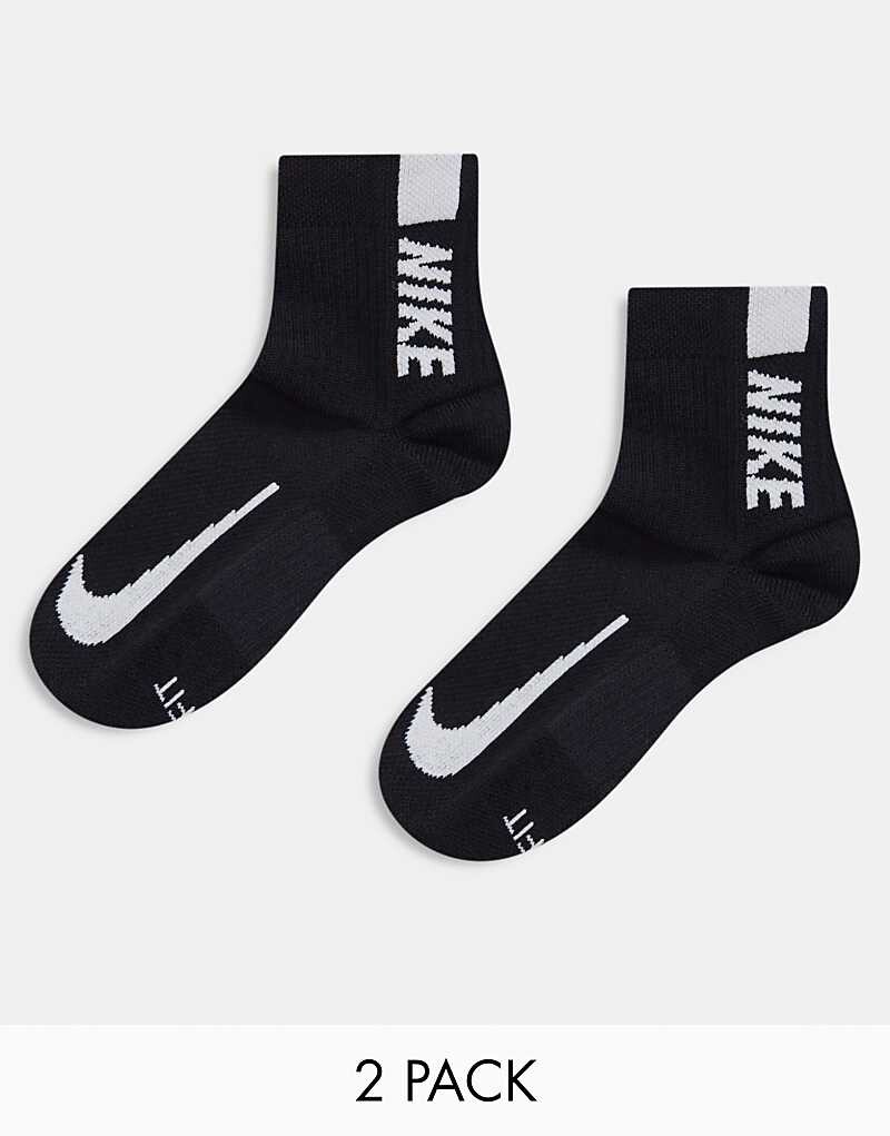 

Nike Running – комплект из 2 пар черных носков с логотипом