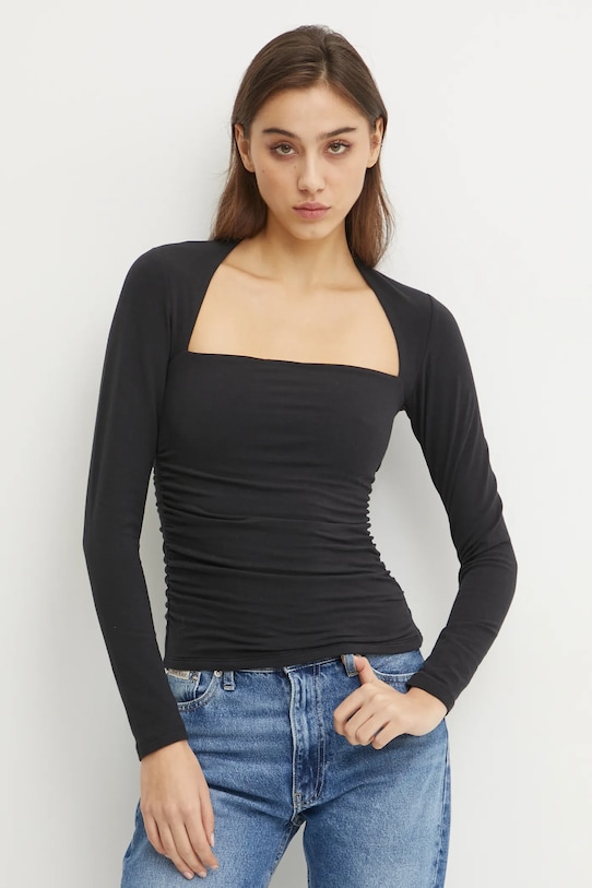 

Лонгслив Abercrombie & Fitch, черный