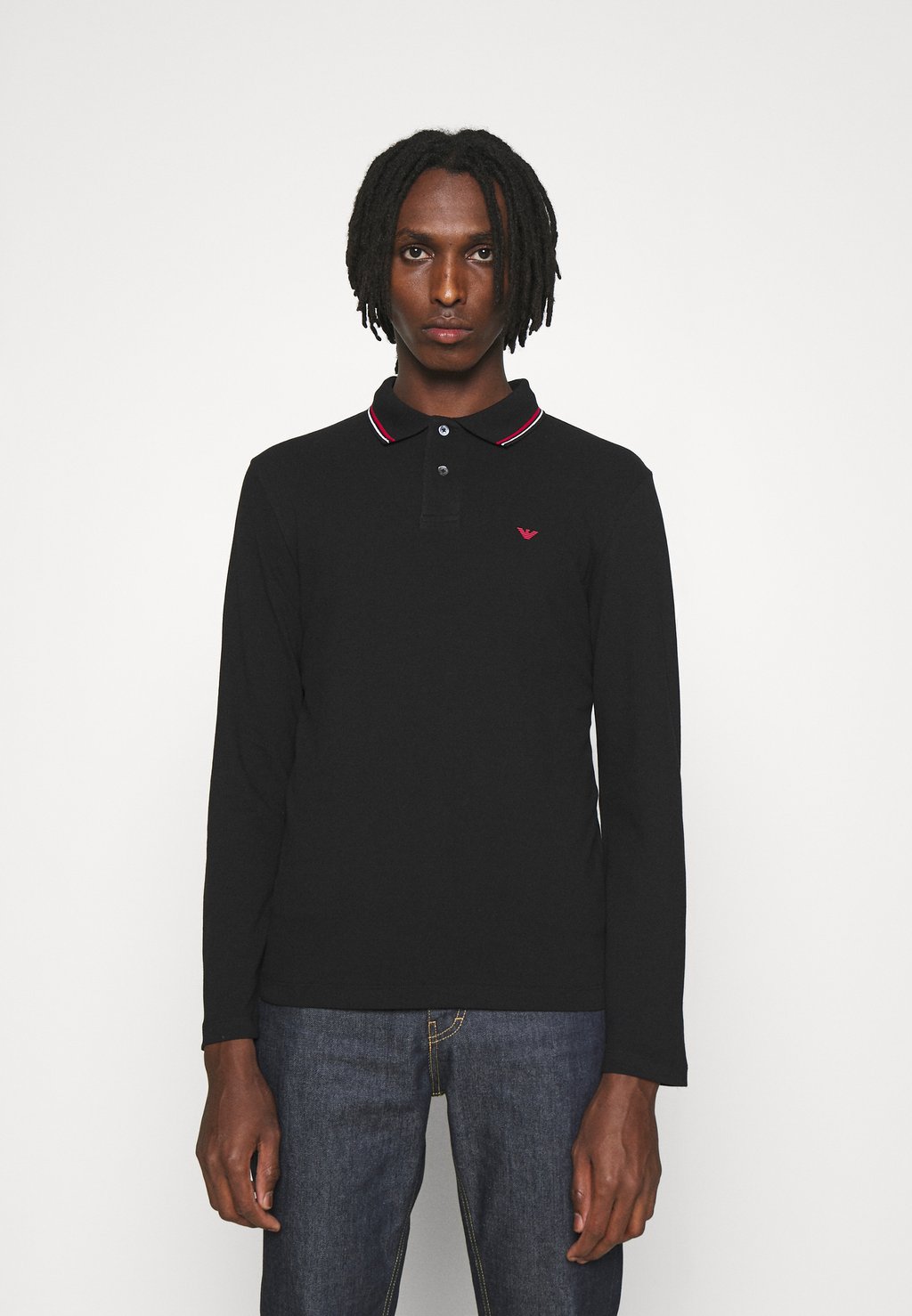 

Футболка с длинным рукавом Polo Emporio Armani, черный