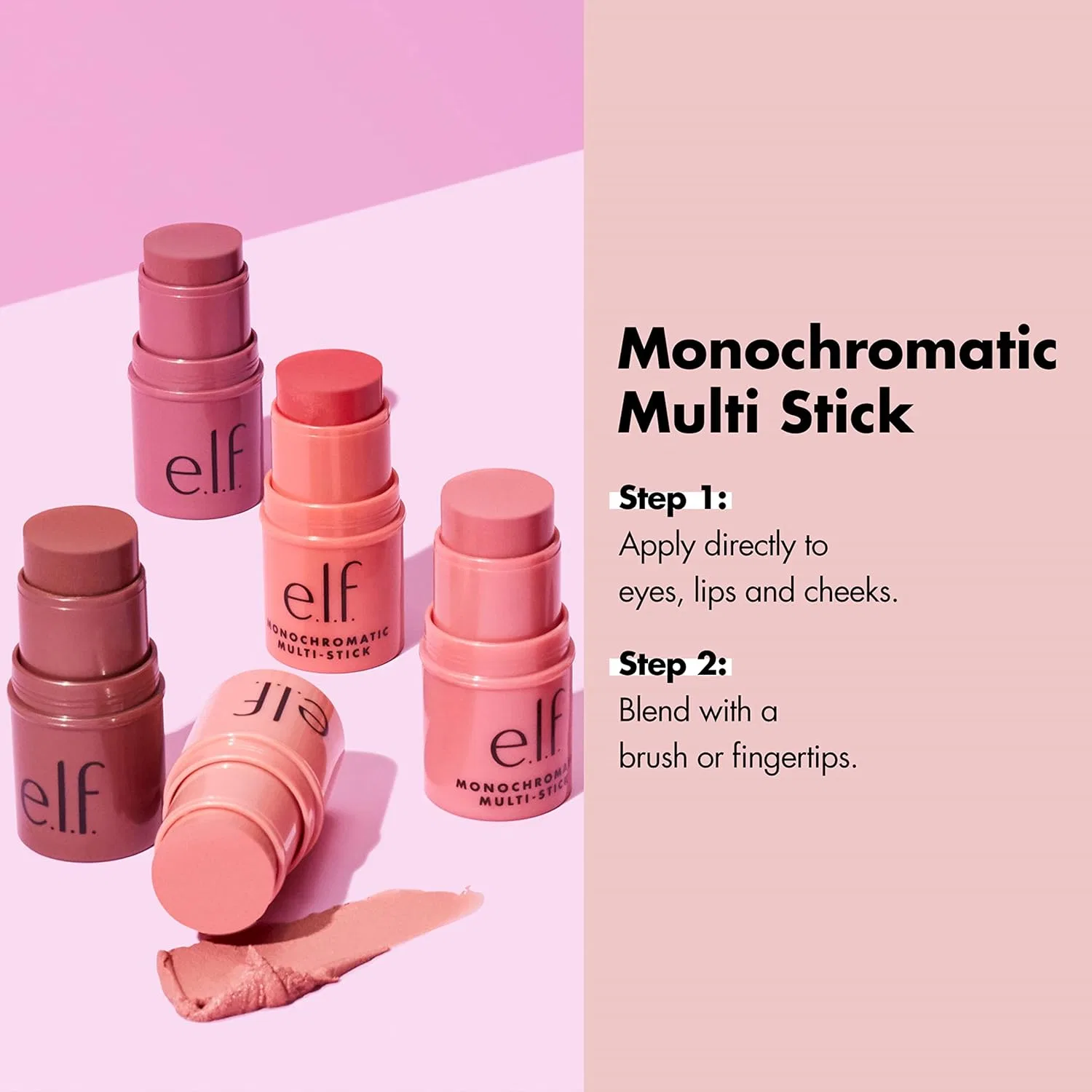 Стик для лица, губ и глаз Monochromatic Multi-Stick, e.l.f., оттенок Shi ммering Guava, 4.39 г — фото 4