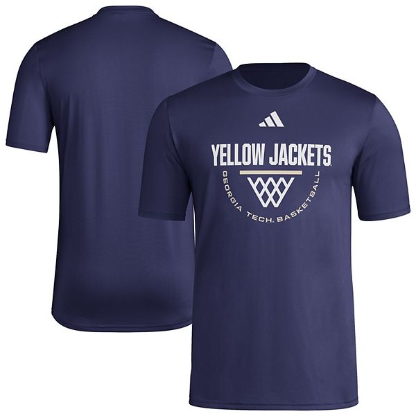 

Мужская футболка Georgia Tech Yellow Jackets для тренировок и разминки, цвет navy Adidas
