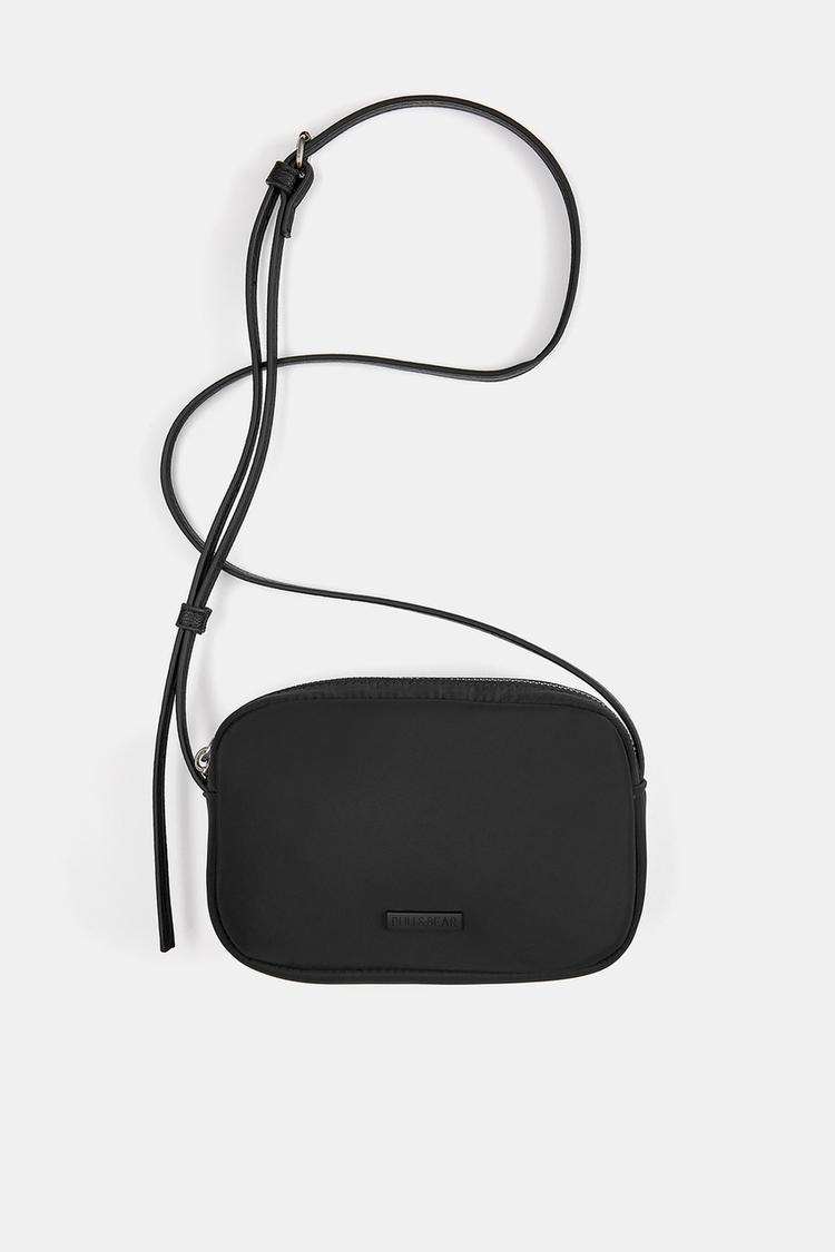 

Нейлоновая мини-сумка через плечо Pull And Bear, черный