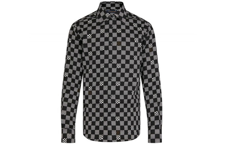 

Новые квартальные продукты LV Shirt Men Black Louis Vuitton, черный