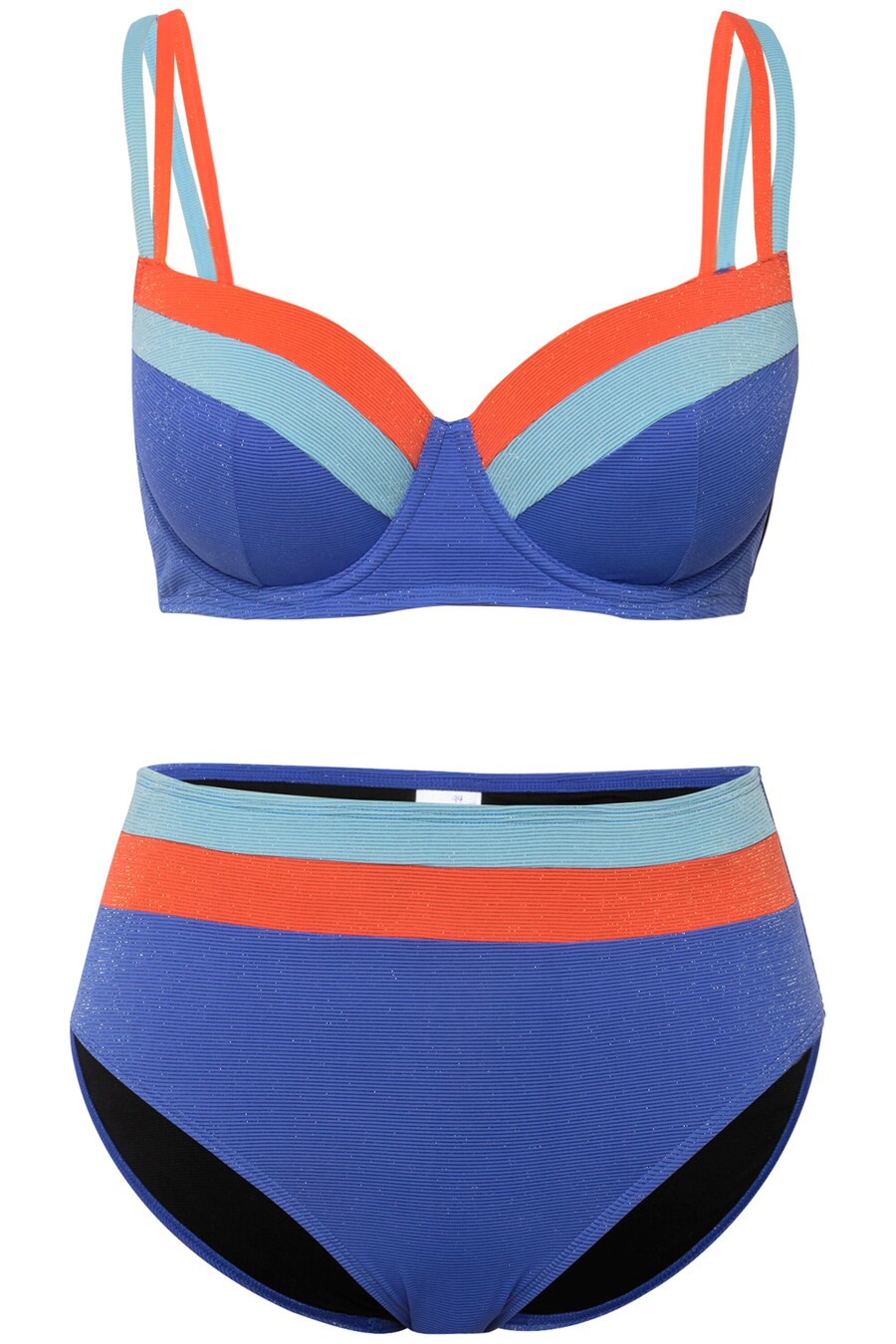 

Бикини на косточках Ulla Popken T-shirt Bikini, синий