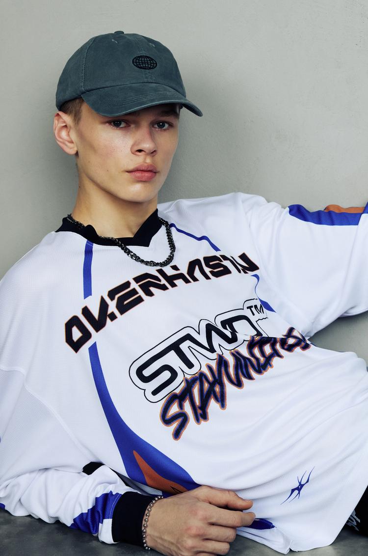 

Футболка гоночная Stwd Pull And Bear, белый