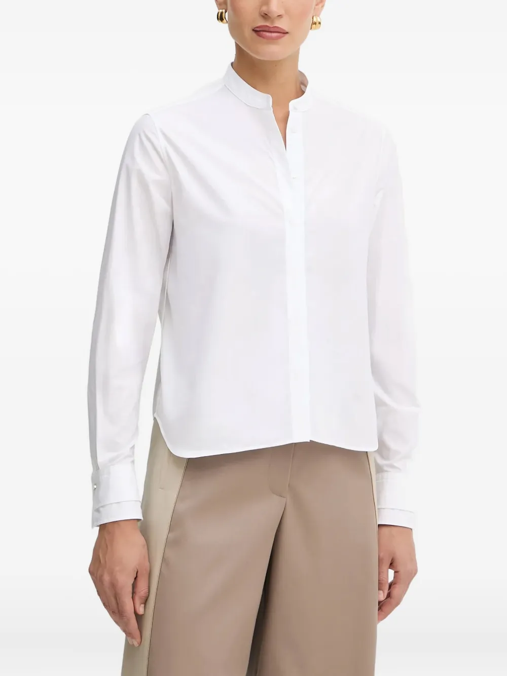 

Рубашка Bertyna Monday с воротником-стойкой BOSS, белый