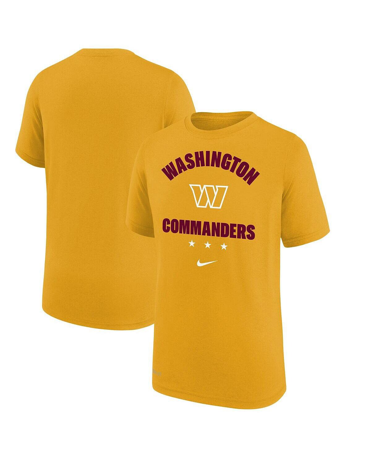 

Золотая футболка Big Boys Washington Commanders Team Athletic Performance Nike, Желтый, Золотая футболка Big Boys Washington Commanders Team Athletic Performance Nike