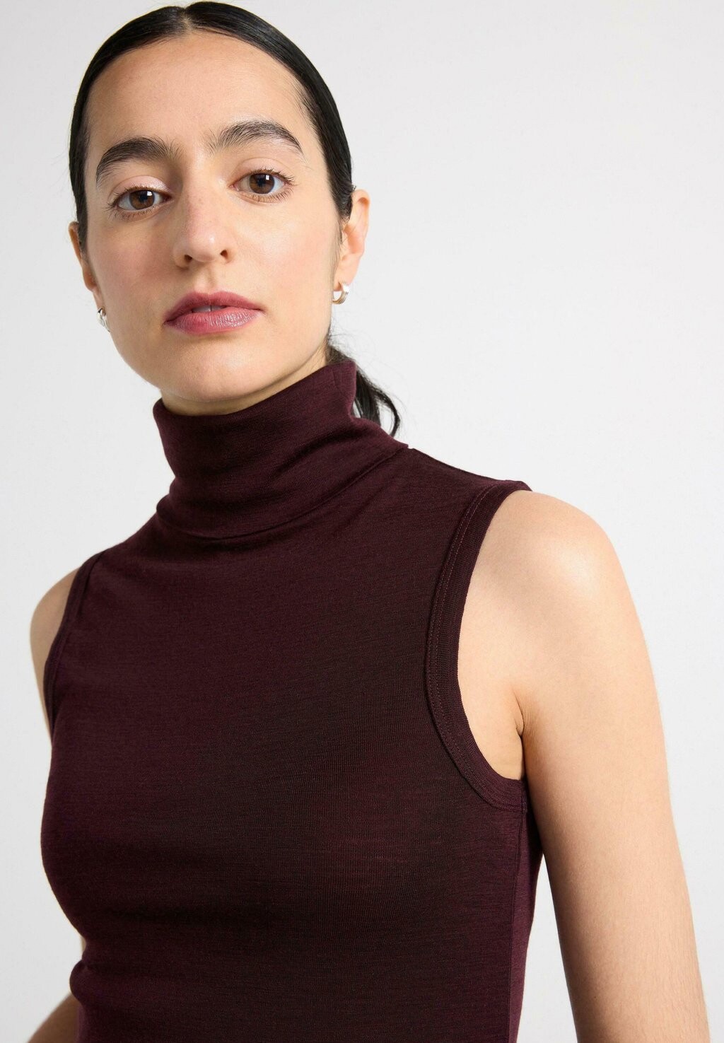 

Топ SLEEVELESS TURTLENECK Lindex, темно-красный