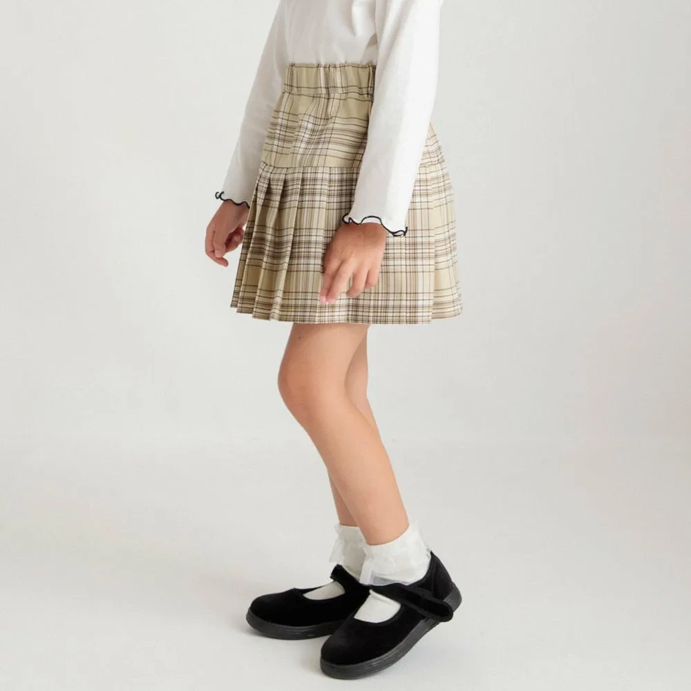 Плиссированная юбка в клетку Branshes, beige