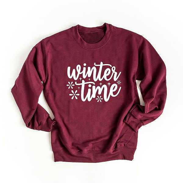 

Свитшот Winter time snowflakes Simply Sage Market, Maroon, Белый, Свитшот Winter time snowflakes Simply Sage Market, Maroon