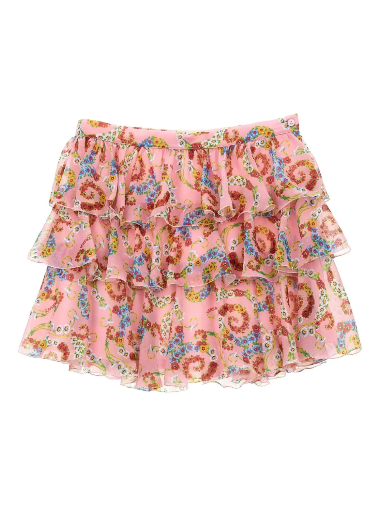 

Юбка Versace Kids Geo Poly Barocco Flower, розовый