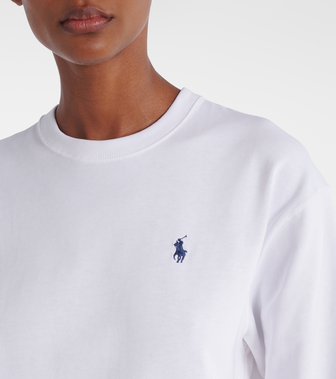 Хлопковый джерси свитшот Polo Ralph Lauren, белый — фото 4