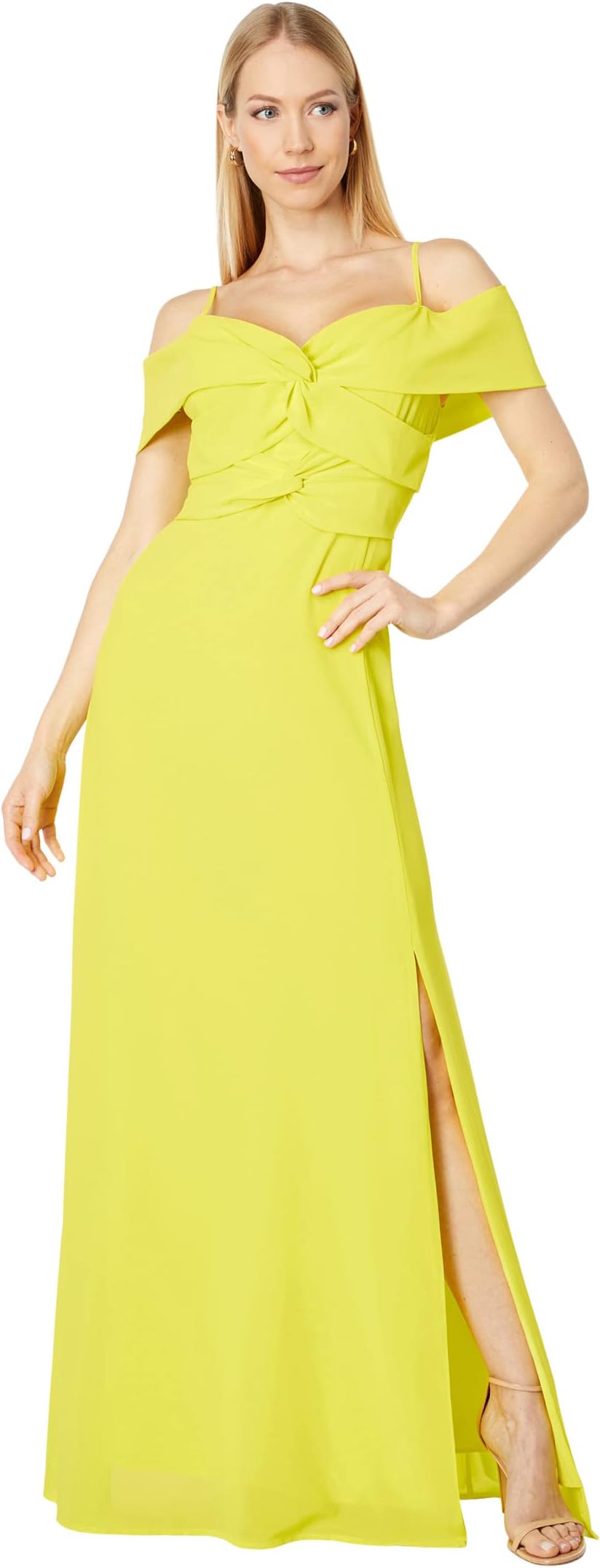 

Платье ONE33 Social Double Knot Wrap Shoulder, желтый