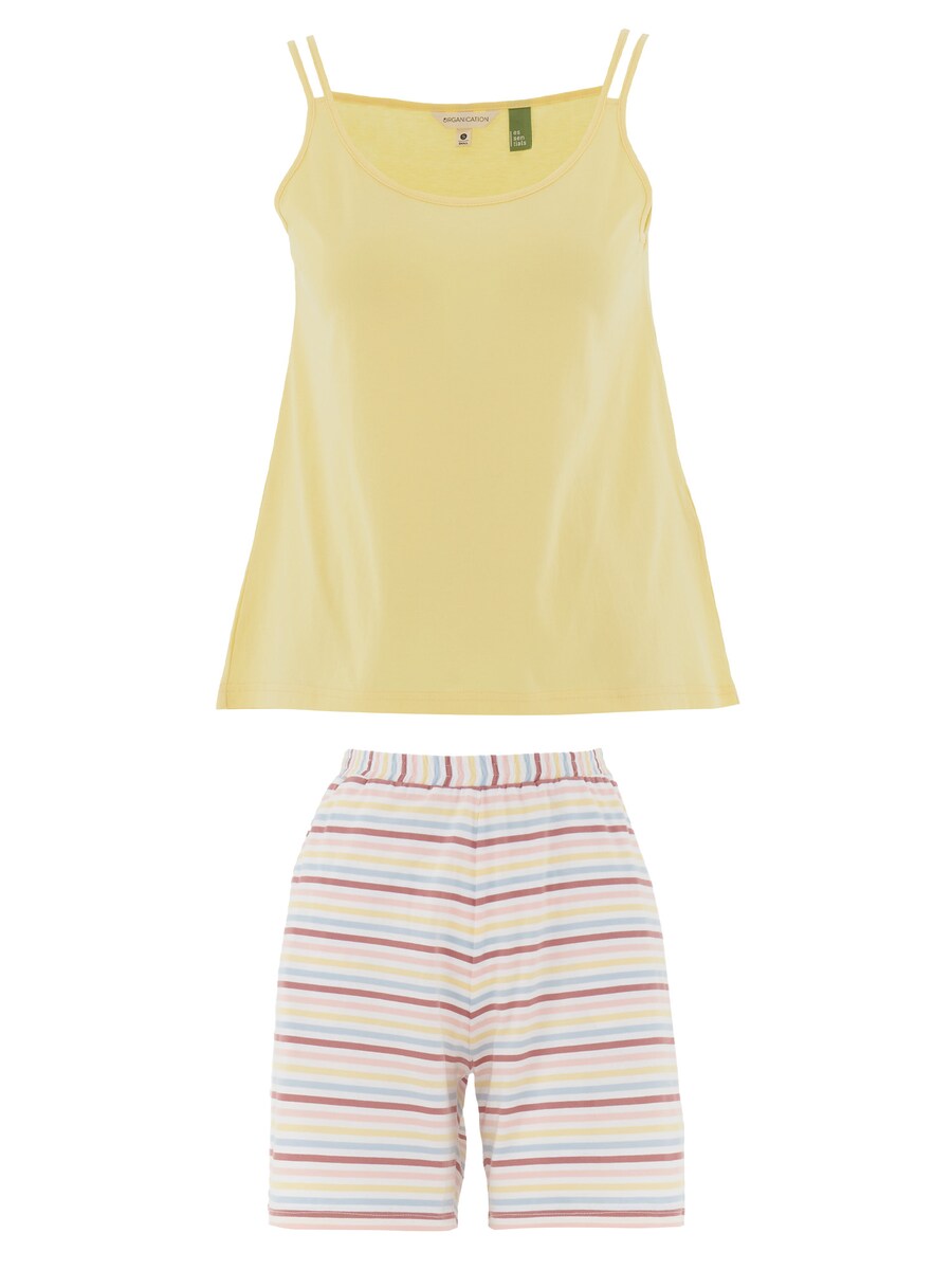 

Короткий пижамный комплект Organication, пастельно-желтый