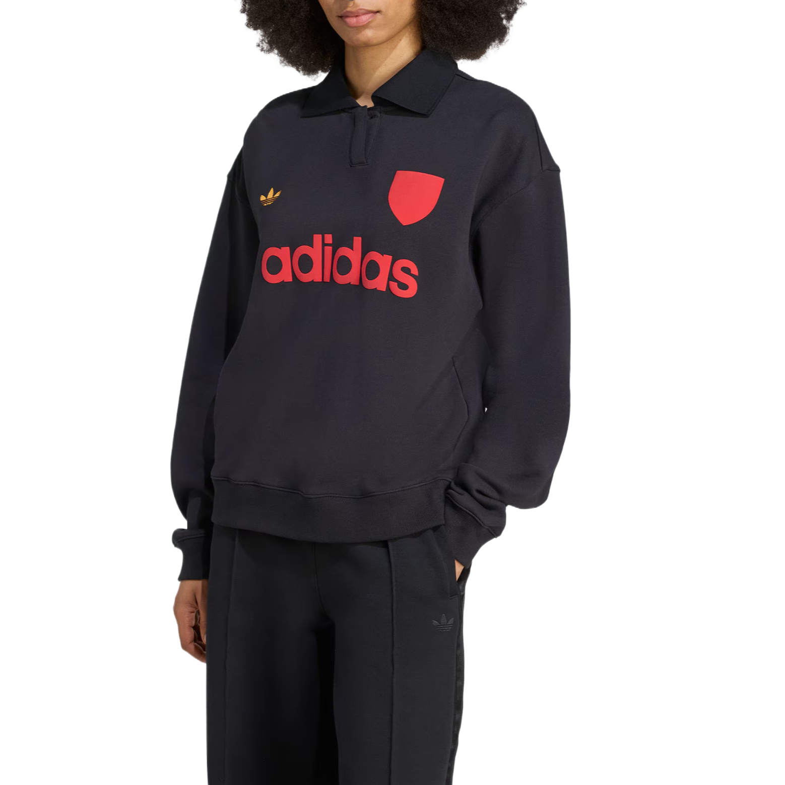 Свитшот женский Adidas Originals, черный — фото 3