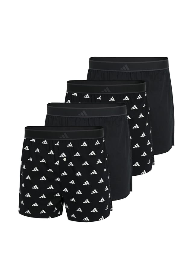 

Боксеры шорты 4 пары активные тканые Adidas, черный