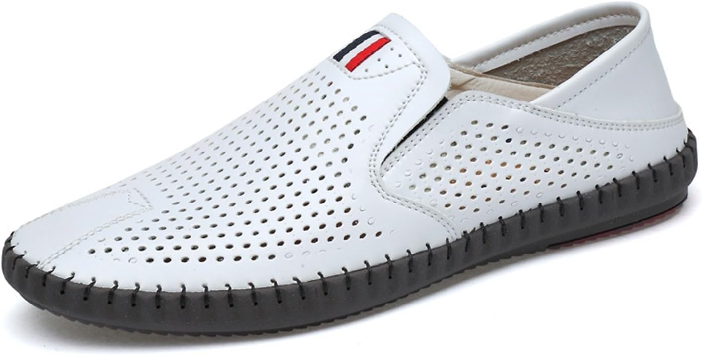 

Мужские кожаные лоферы с вырезами Dmgyck, белый