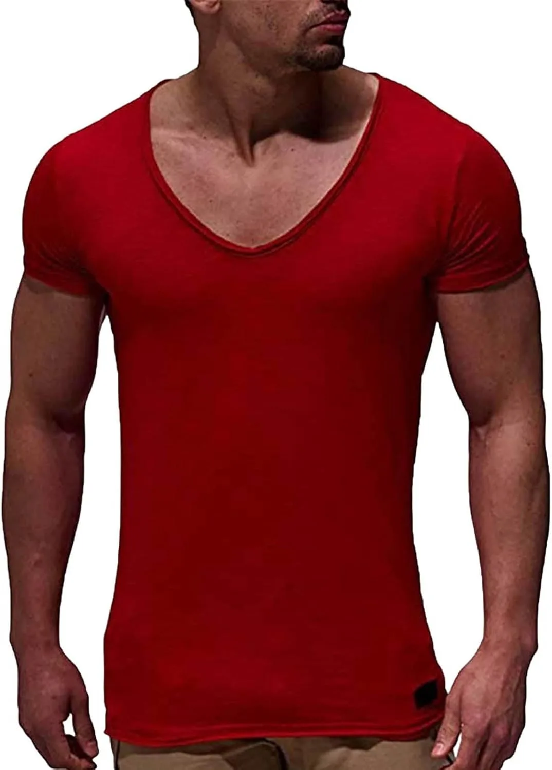 

Футболка Casual для мужчин, легкая, дышащая, V-образный вырез LGHLMCL