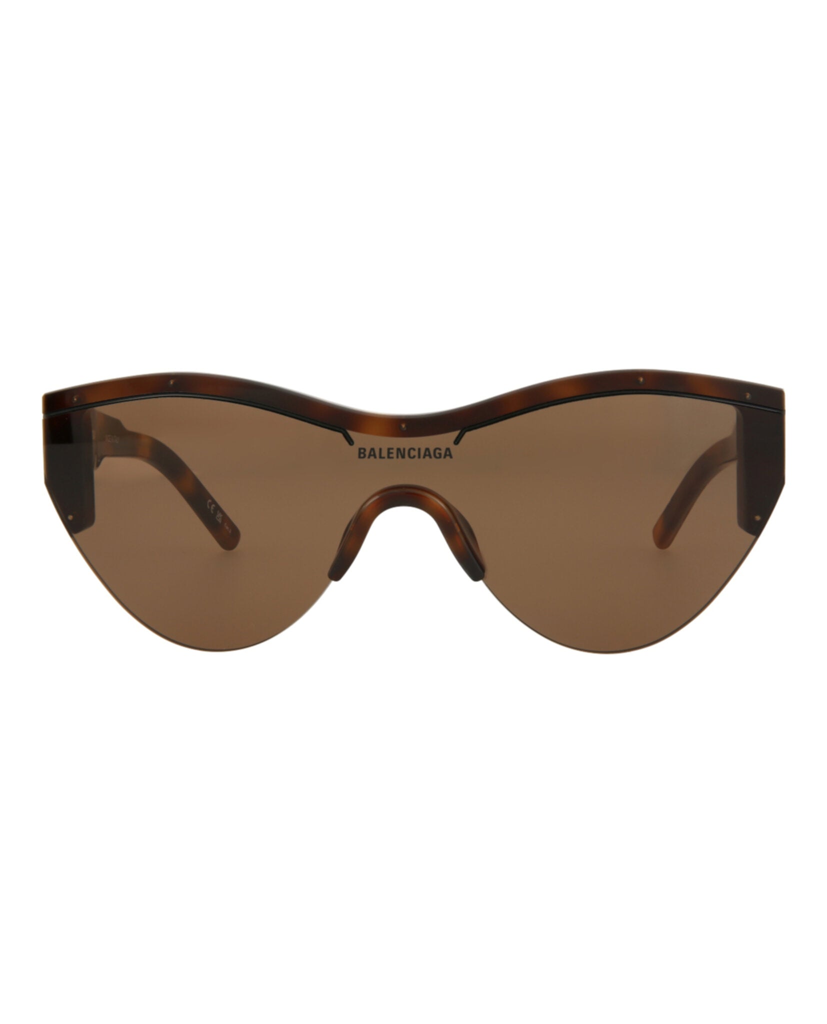 

Солнцезащитные очки Shield/Wrap-Frame из ацетата Balenciaga, цвет havana havana brown