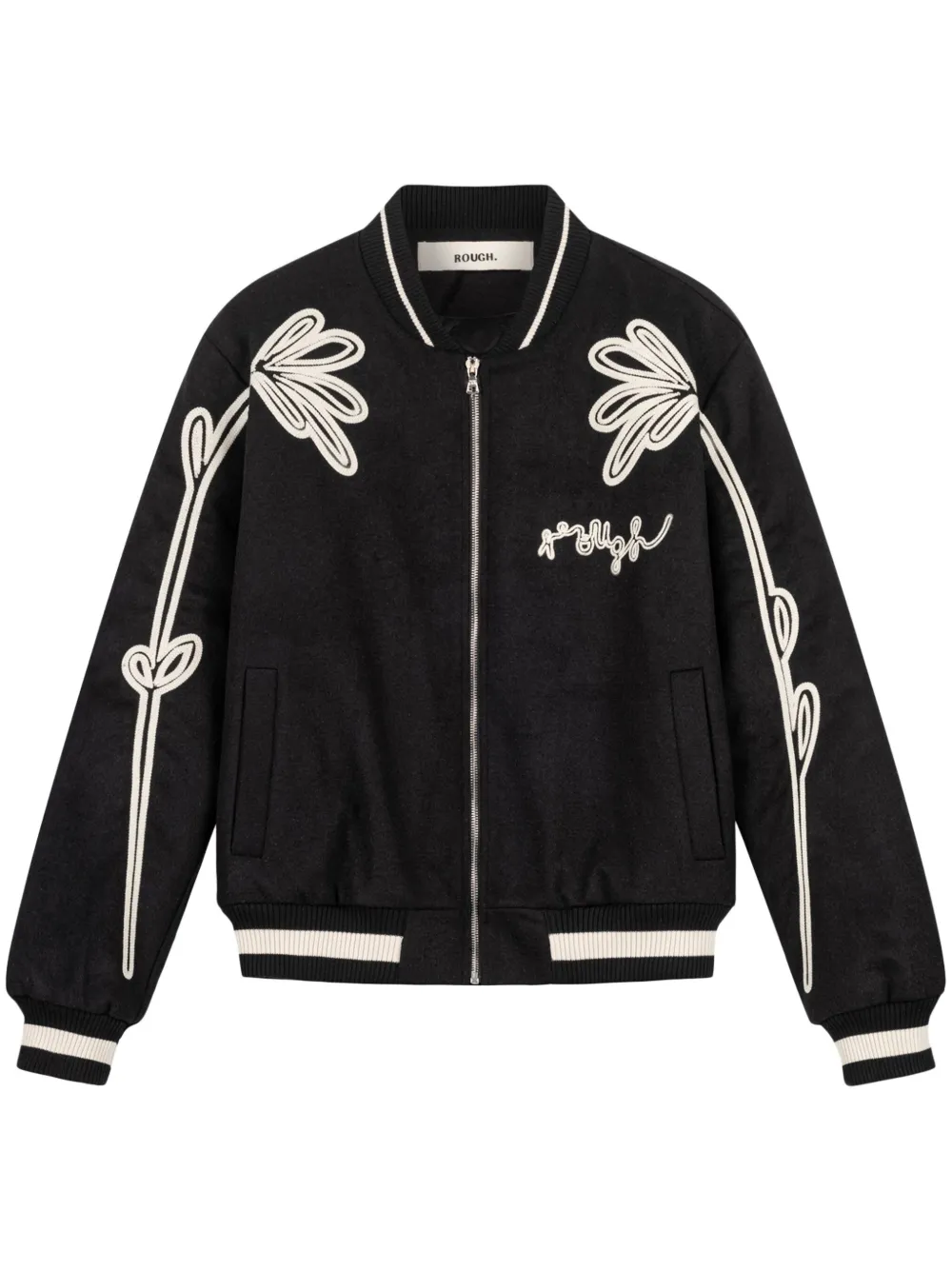 

Бомбер Floral Varsity ROUGH., черный