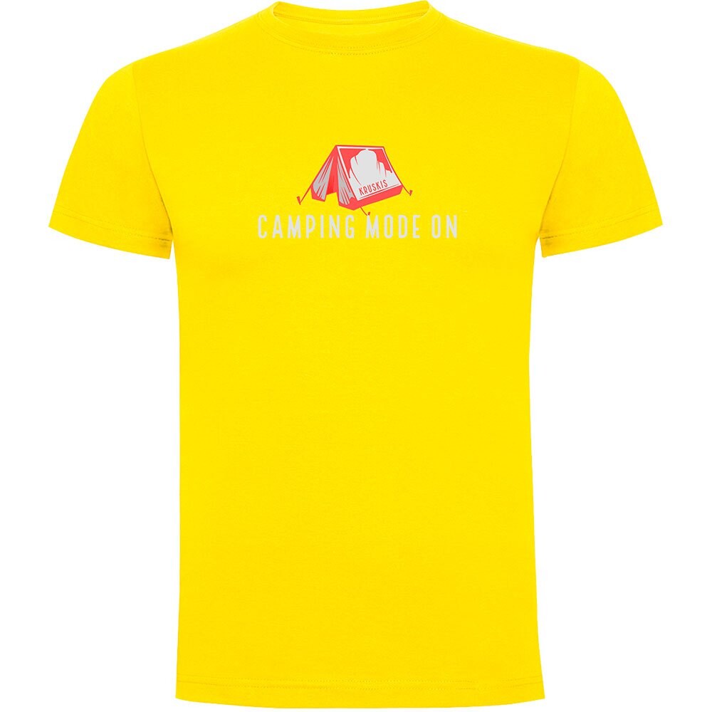 

Футболка с коротким рукавом Kruskis Camping Mode On, желтый