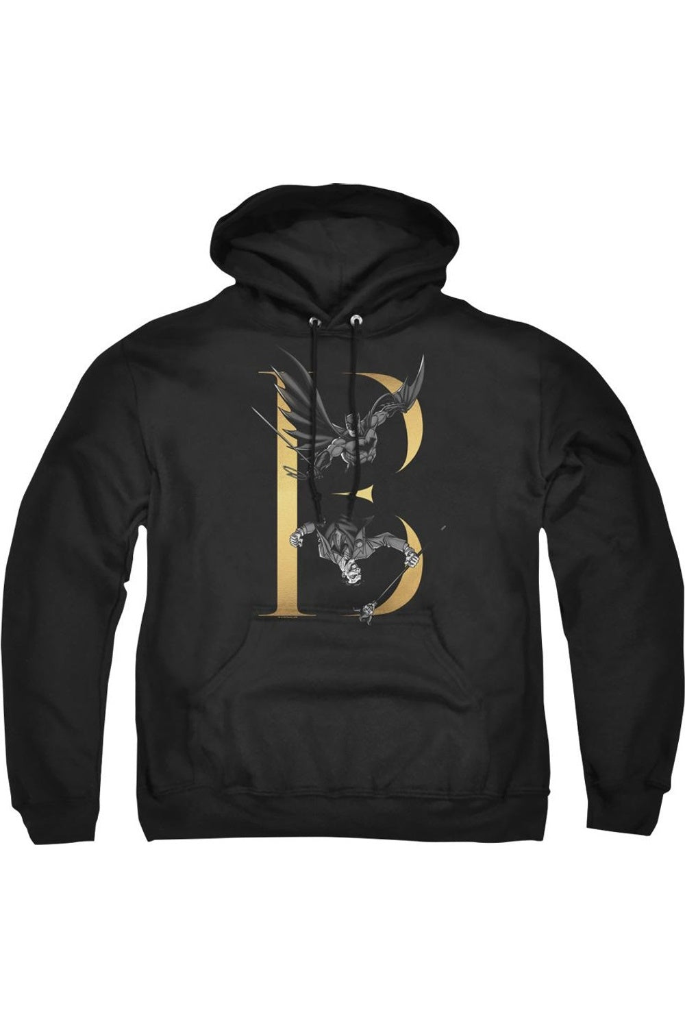 

Batman B Adult Pull Over Hoodie / Толстовка с капюшоном Gildan, черный