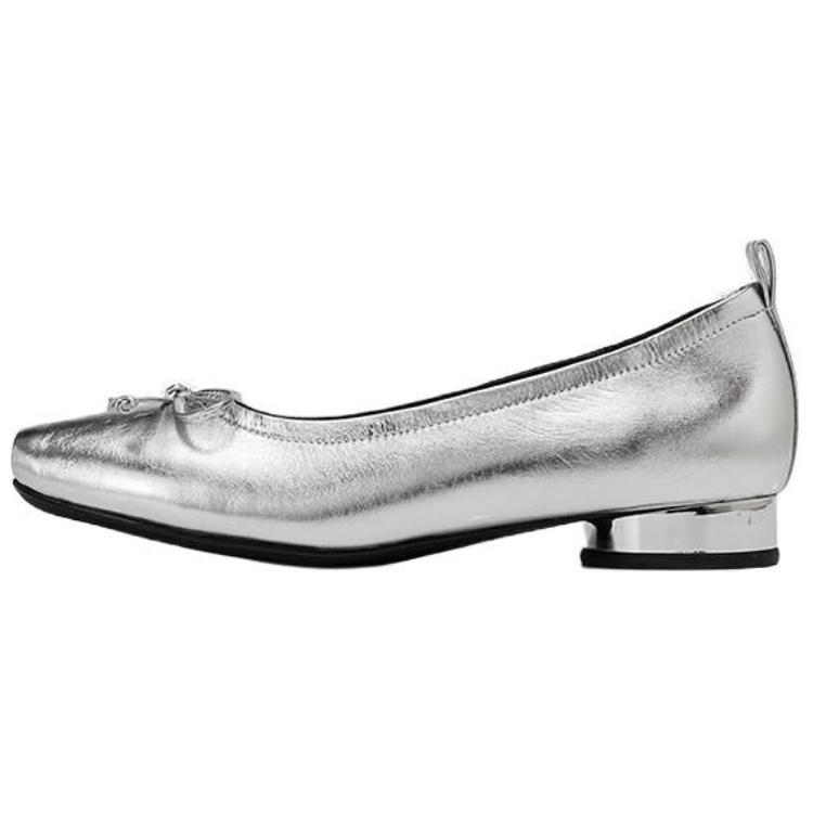 Повседневные туфли женские серебристые 2 см AOKANG, Silver