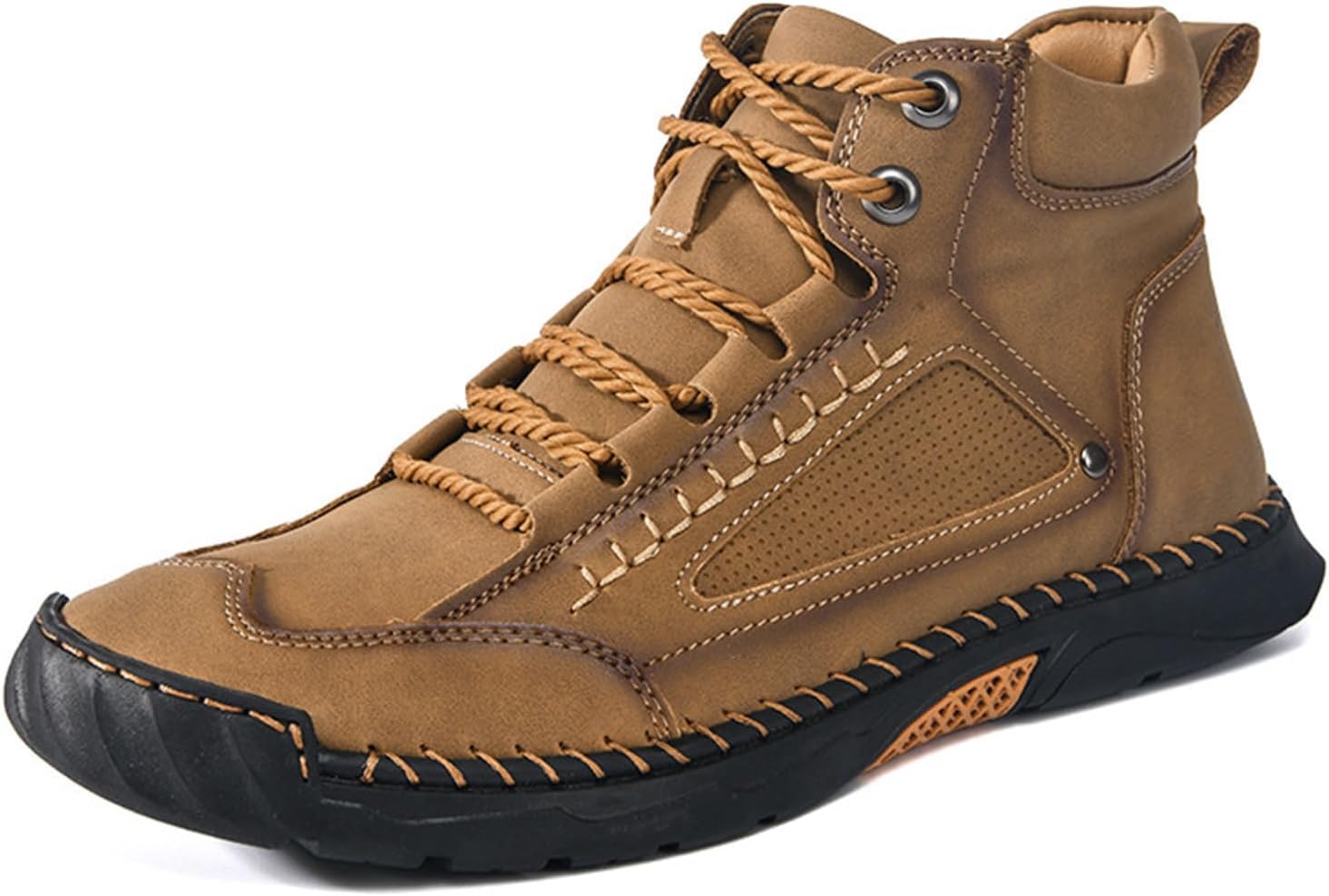 

Мужские ботинки Sawbehind, кожаные ботинки Sawbehind для мужчин, удобные ручной работы ботинки Saw Behind Salkin для мужчин - водонепроницаемые, с поддержкой свода стопы, просторным носком для пеших прогулок и работы Generic, коричневый