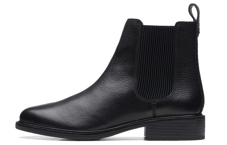 Ботинки челси женские Clarks на каблуке, черный