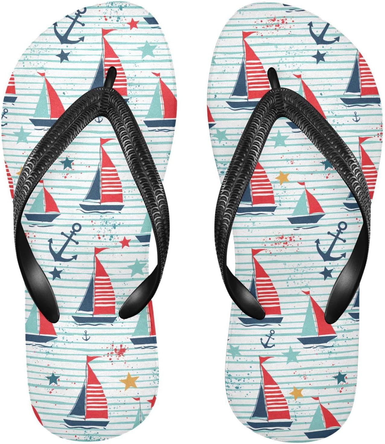 

Красно-синие сандалии на пляж, летние повседневные шлепанцы для женщин и мужчин 20861971 Kfbe