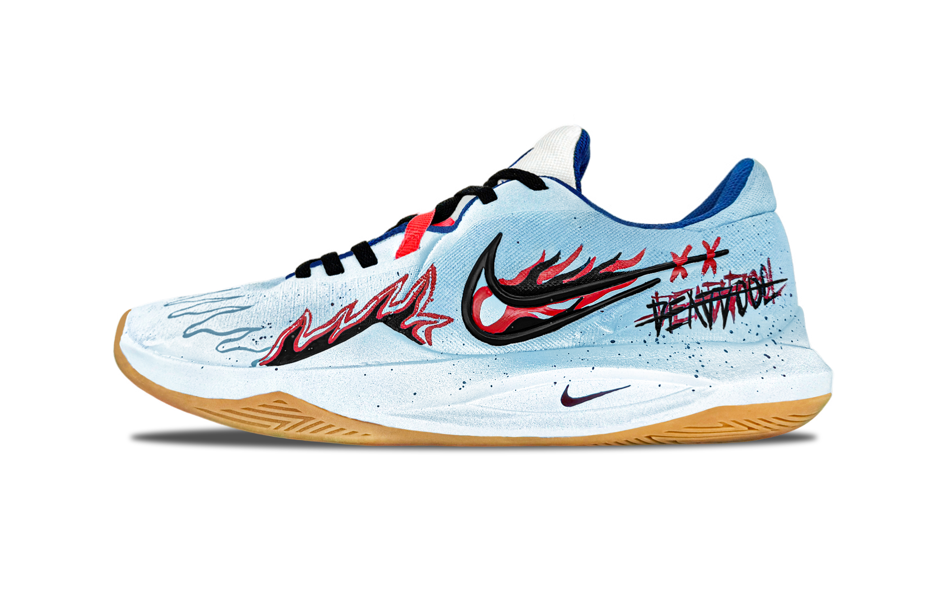 

Nike Баскетбольные кроссовки Precision 6 Faded Graffiti с нескользящей подошвой, износостойкие, дышащие, с хорошим сцеплением, синие, мужские