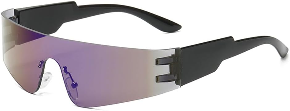 

Защитные очки для велоспорта, панк, цельные солнцезащитные очки для женщин, зеркальные солнцезащитные очки в стиле Y2K для мужчин, обтекаемые солнцезащитные очки KTUCN, Blue