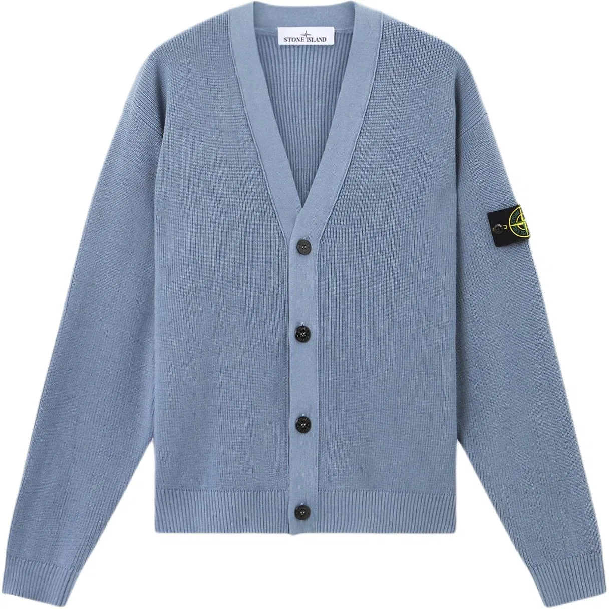 Кардиган с V-образным вырезом и логотипом Stone Island Aviation Blue