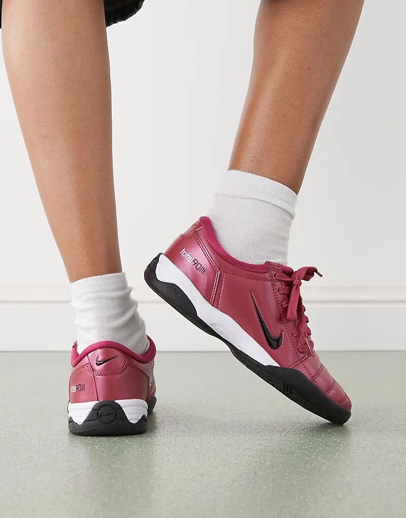 Кроссовки Nike T90 Metallic красного и черного цветов — фото 3