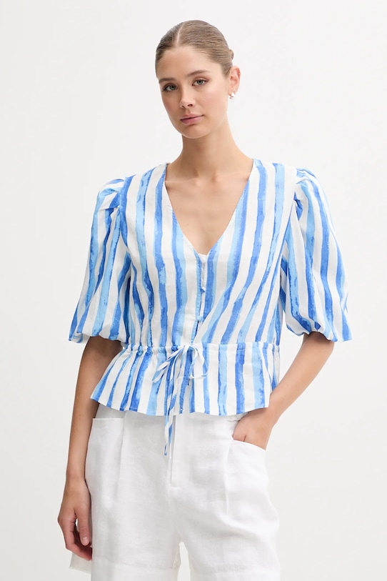 

Льняная блузка Pedro del Hierro, синий