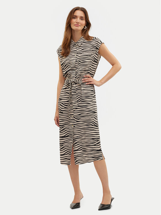 

Платье-Рубашка стандартный крой Mymilo 10282532 Vero Moda, бежевый