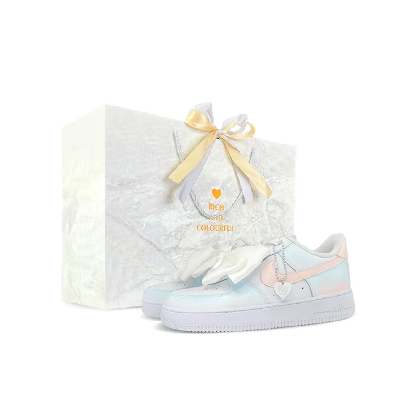 

Детские кроссовки для скейтбординга Air Force 1 LE Low Top для подростков Nike, розовый