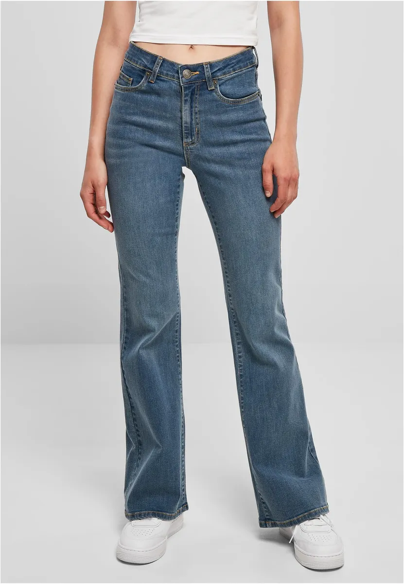 

Удобные джинсы URBAN CLASSICS " Urban Classics Women's Ladies High Waist Flared Denim Pants" (1 шт.), цвет Midstone Washed