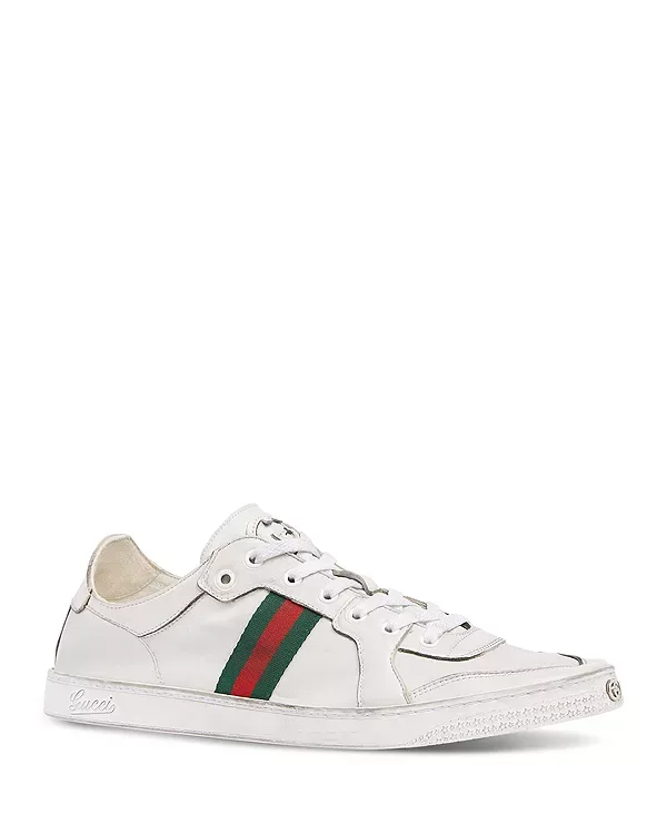 Низкие кроссовки Gucci, White