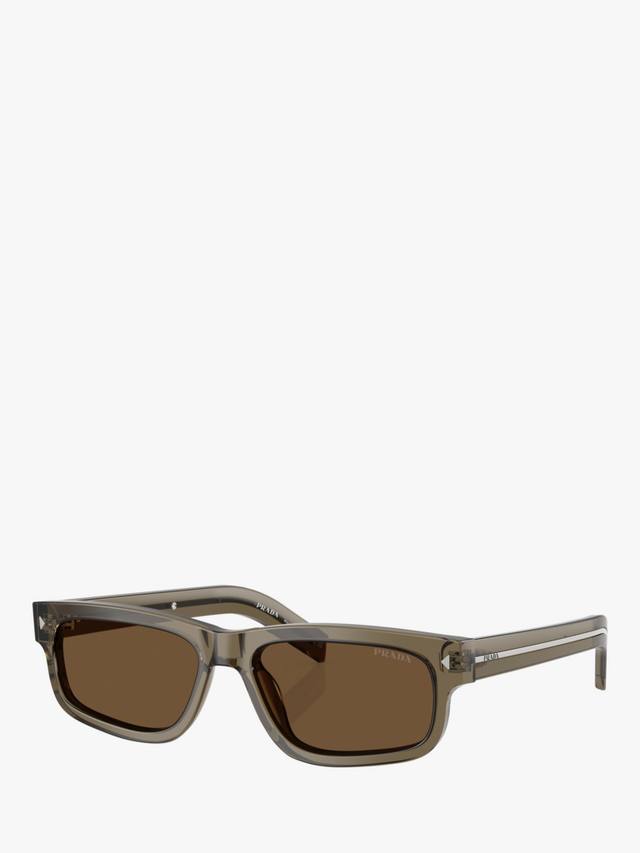 

Мужские прямоугольные солнцезащитные очки pr b11s Prada, цвет Transparent Terra/Brown