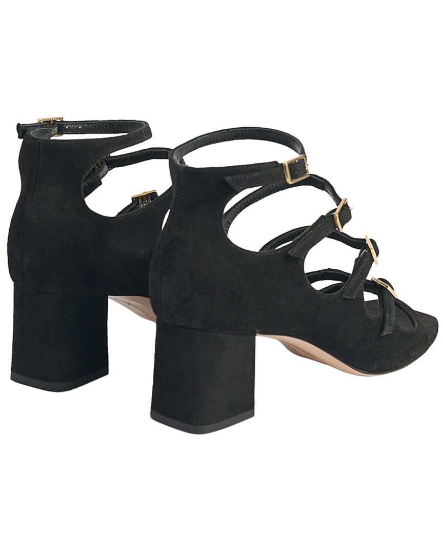 Marion Parke Francine Block Suede Sandal, черный — фото 2