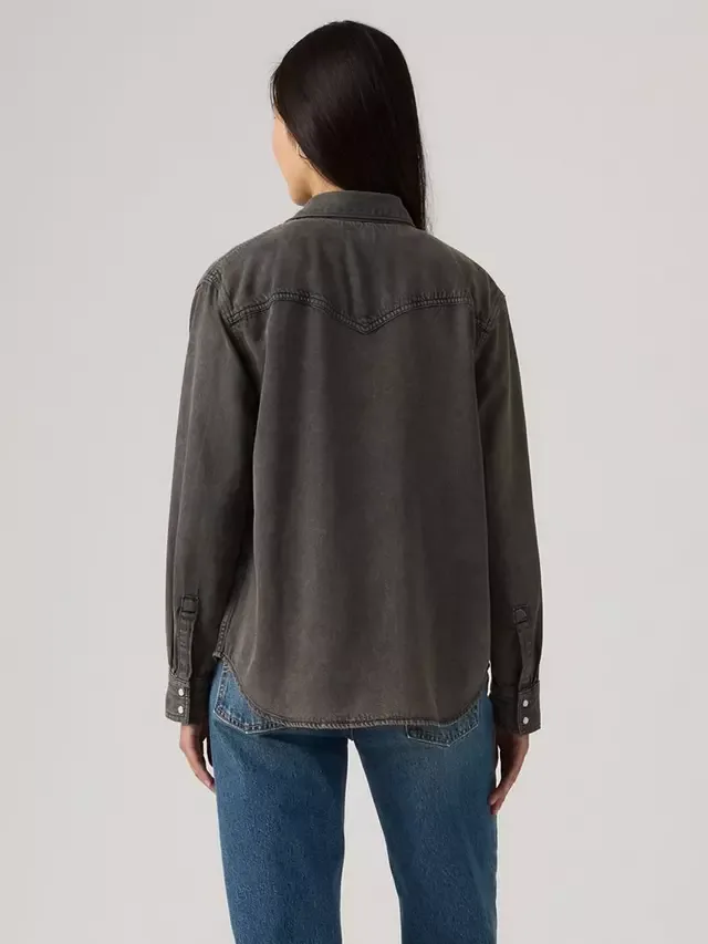 Джинсовая рубашка Teodora, цвет черная устрица с потертостями Levi's — фото 2