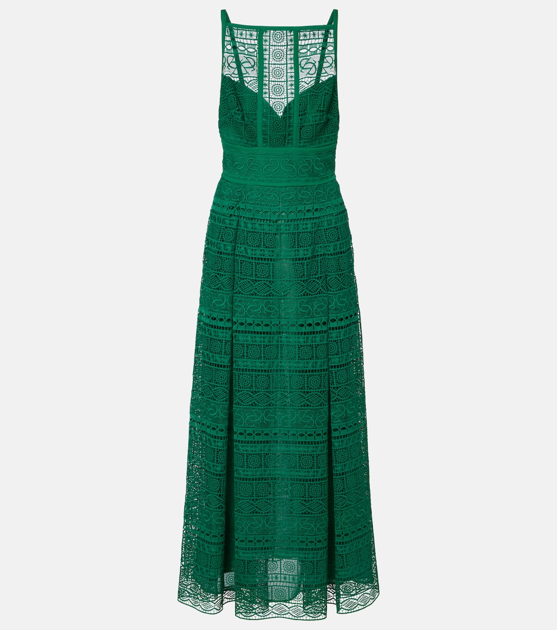 

Платье миди из макраме Elie Saab, Absinthe Green
